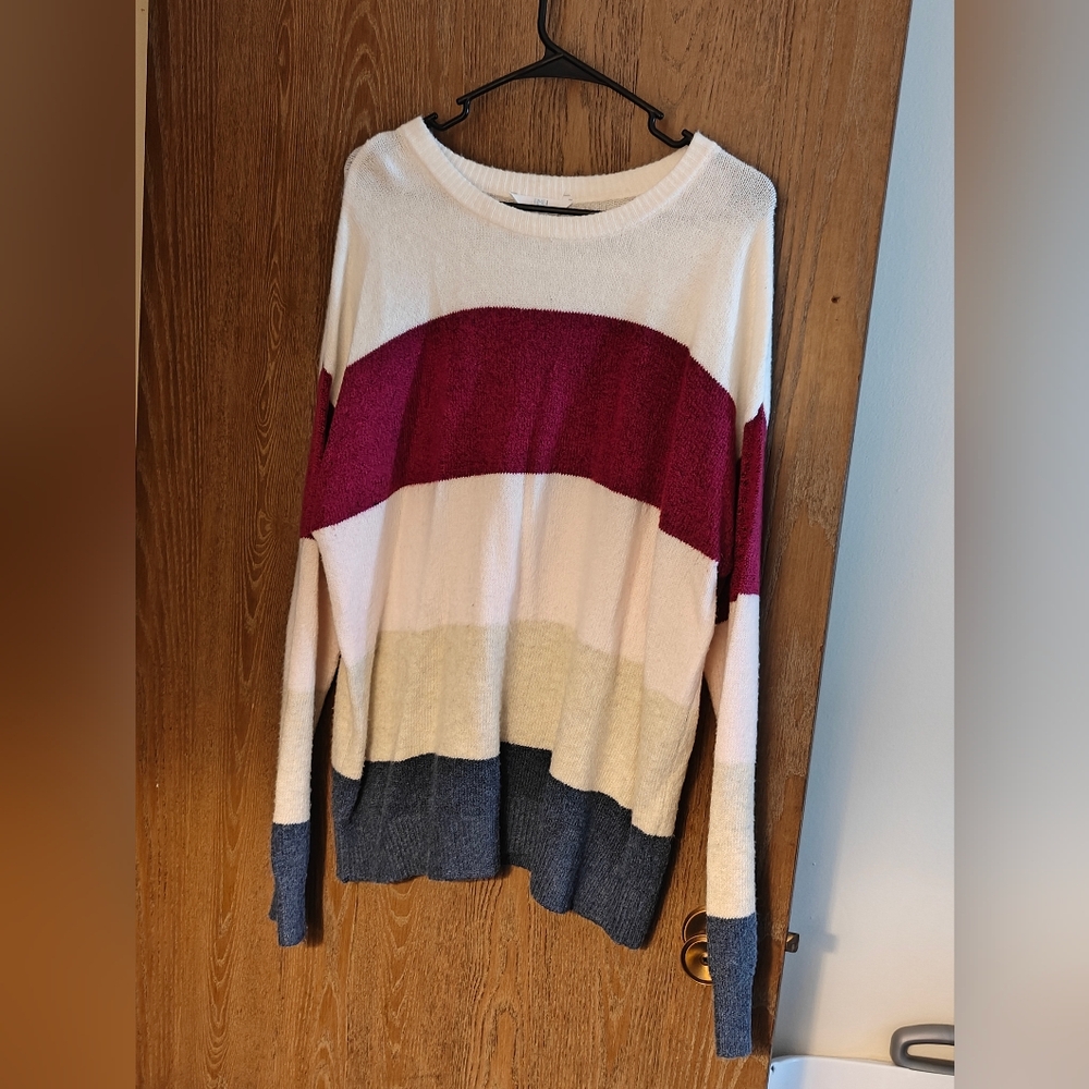 Women's color block sweater XL